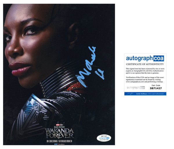 Michaela Coel Black Panther Signed Autograph 8x10 Photo ACOA