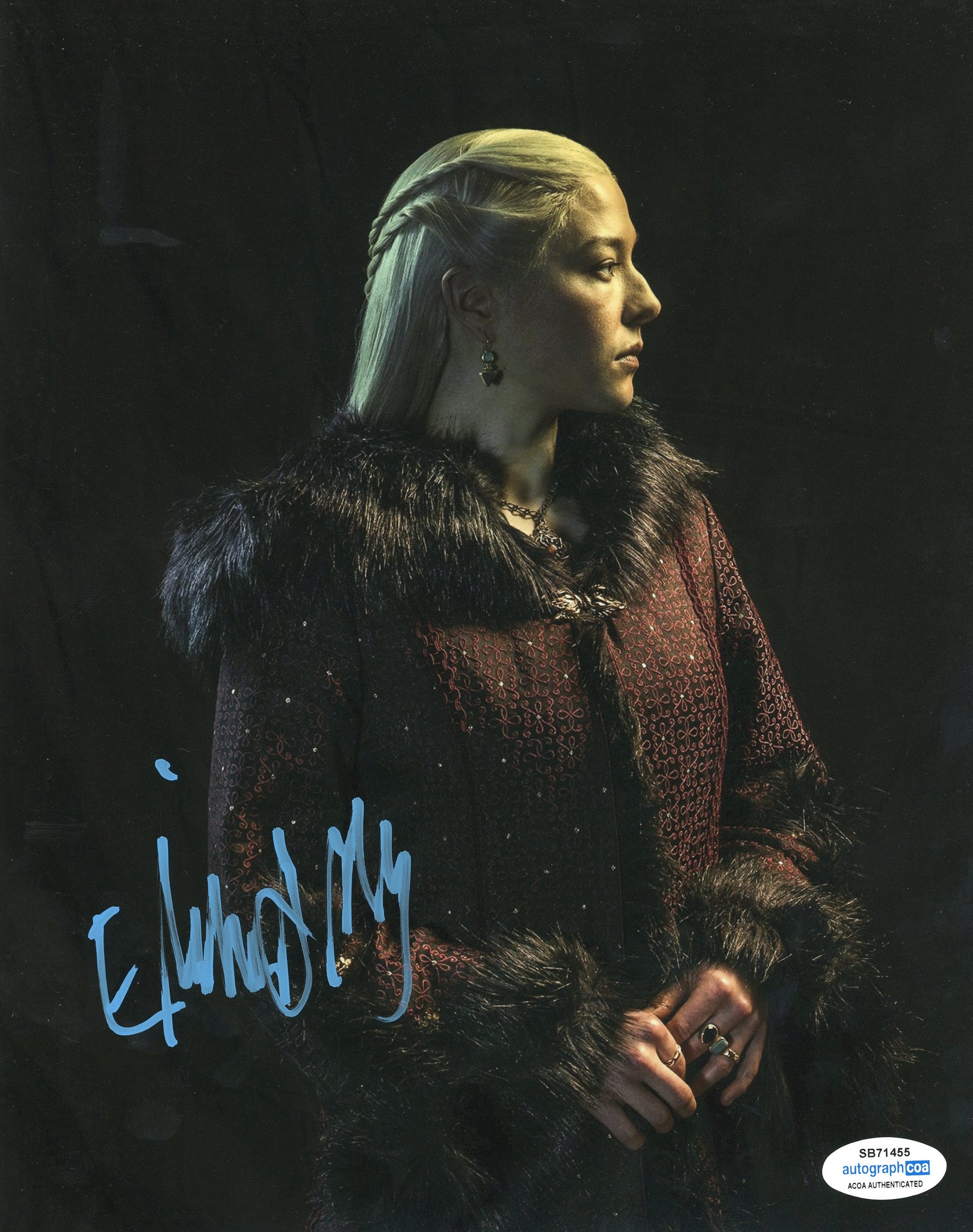 Emma D'Arcy House of the Dragon Signed Autograph 8x10 PHoto ACOA