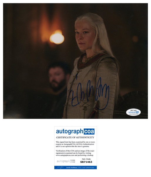 Emma D'Arcy House of the Dragon Signed Autograph 8x10 PHoto ACOA