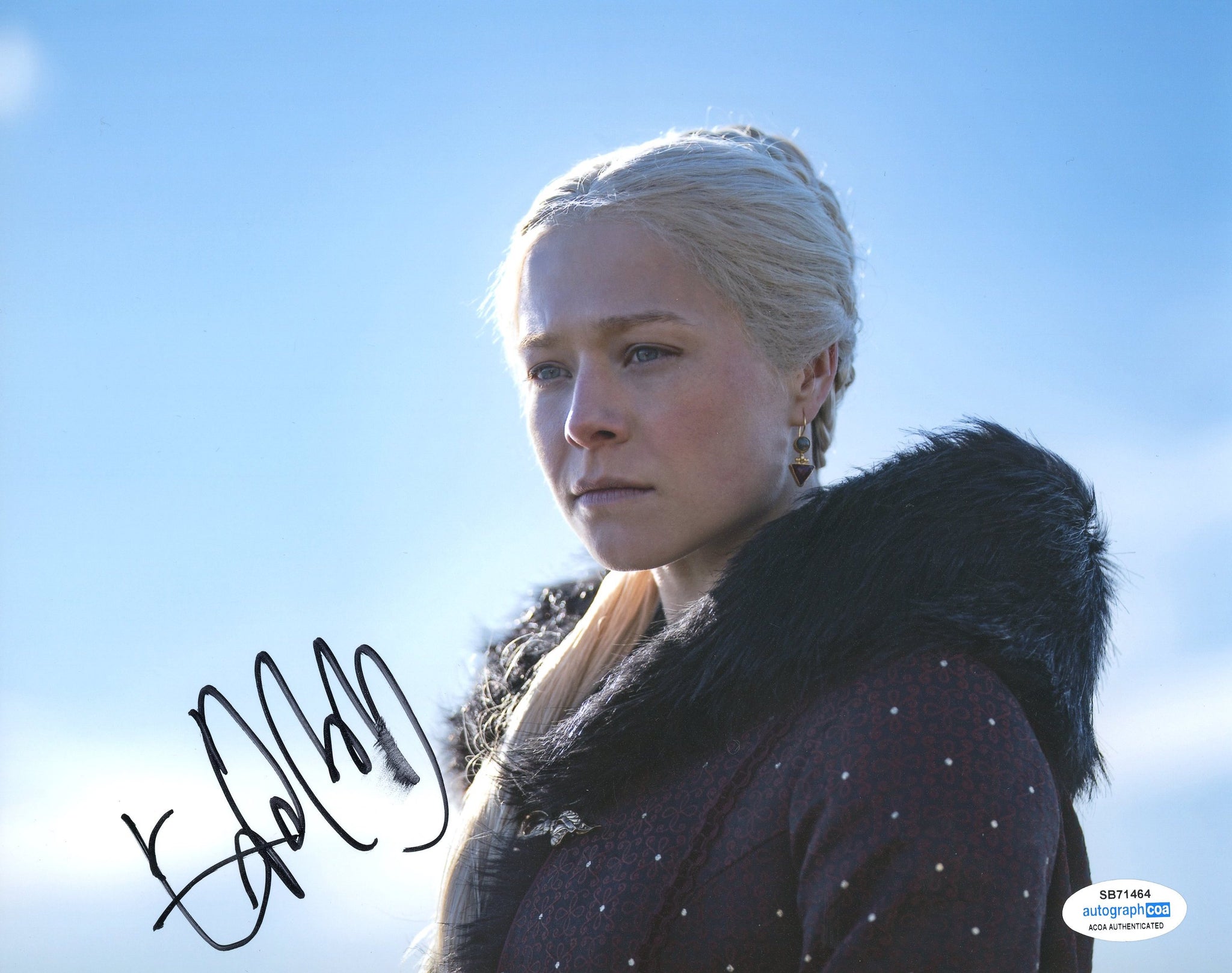 Emma D'Arcy House of the Dragon Signed Autograph 8x10 PHoto ACOA