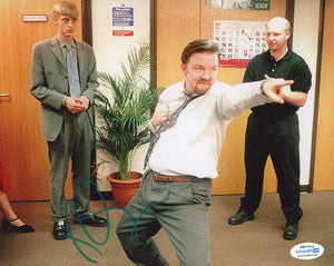 Ricky Gervais The Office Signed Autograph 8x10 Photo ACOA