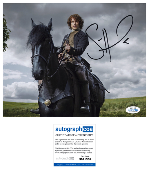 Sam Heughan Outlander Signed Autograph 8x10 Photo ACOA