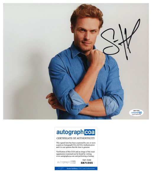 Sam Heughan Outlander Signed Autograph 8x10 Photo ACOA