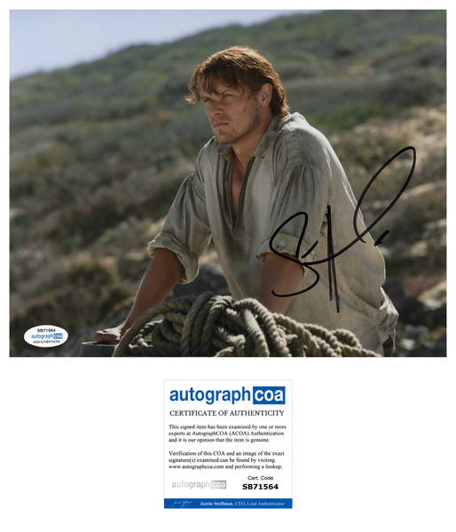 Sam Heughan Outlander Signed Autograph 8x10 Photo ACOA