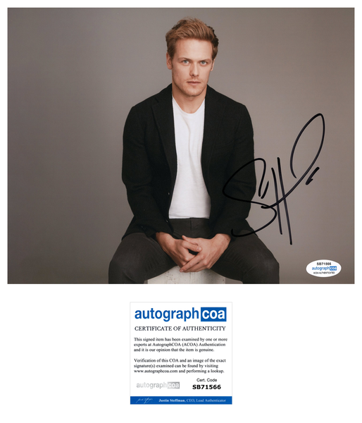 Sam Heughan Outlander Signed Autograph 8x10 Photo ACOA