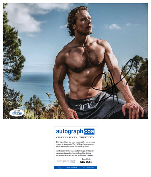 Sam Heughan Outlander Signed Autograph 8x10 Photo ACOA