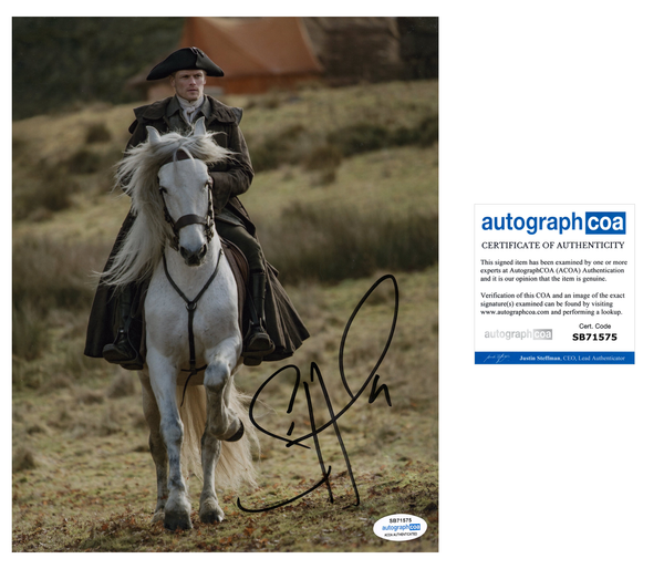 Sam Heughan Outlander Signed Autograph 8x10 Photo ACOA