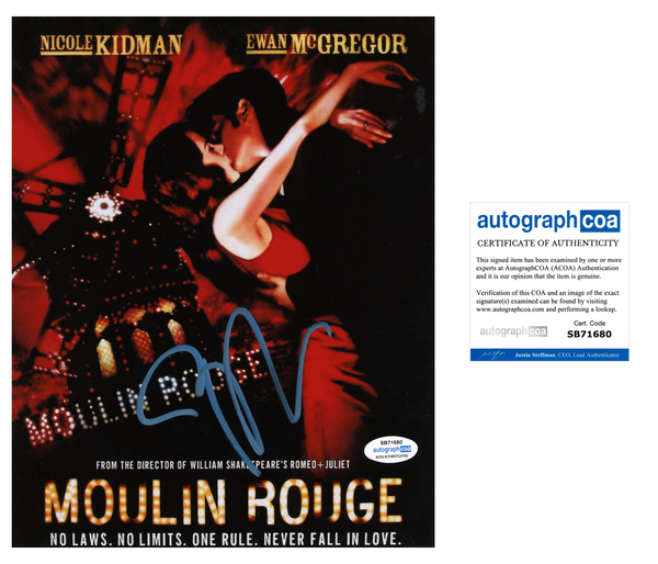 Baz Luhrmann Moulin Rouge Signed Autograph 8x10 Photo ACOA