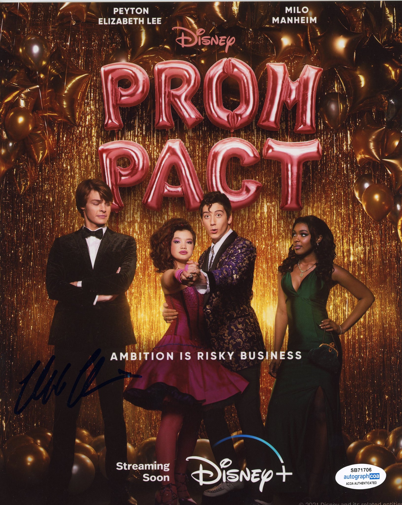 Milo Manheim Prom Pact Signed Autograph 8x10 Photo ACOA