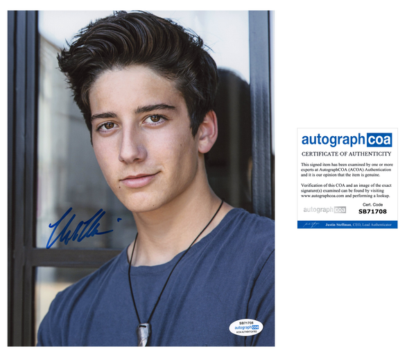 Milo Manheim Zombies Signed Autograph 8x10 Photo ACOA