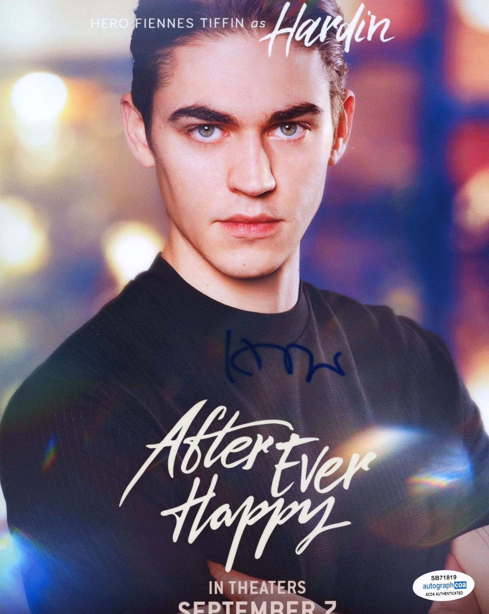 Hero Fiennes Tiffin After Signed Autograph 8x10 Photo ACOA