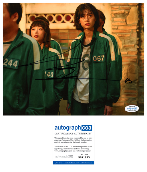 HoYeon Jung Squid Game Signed Autograph 8x10 Photo ACOA