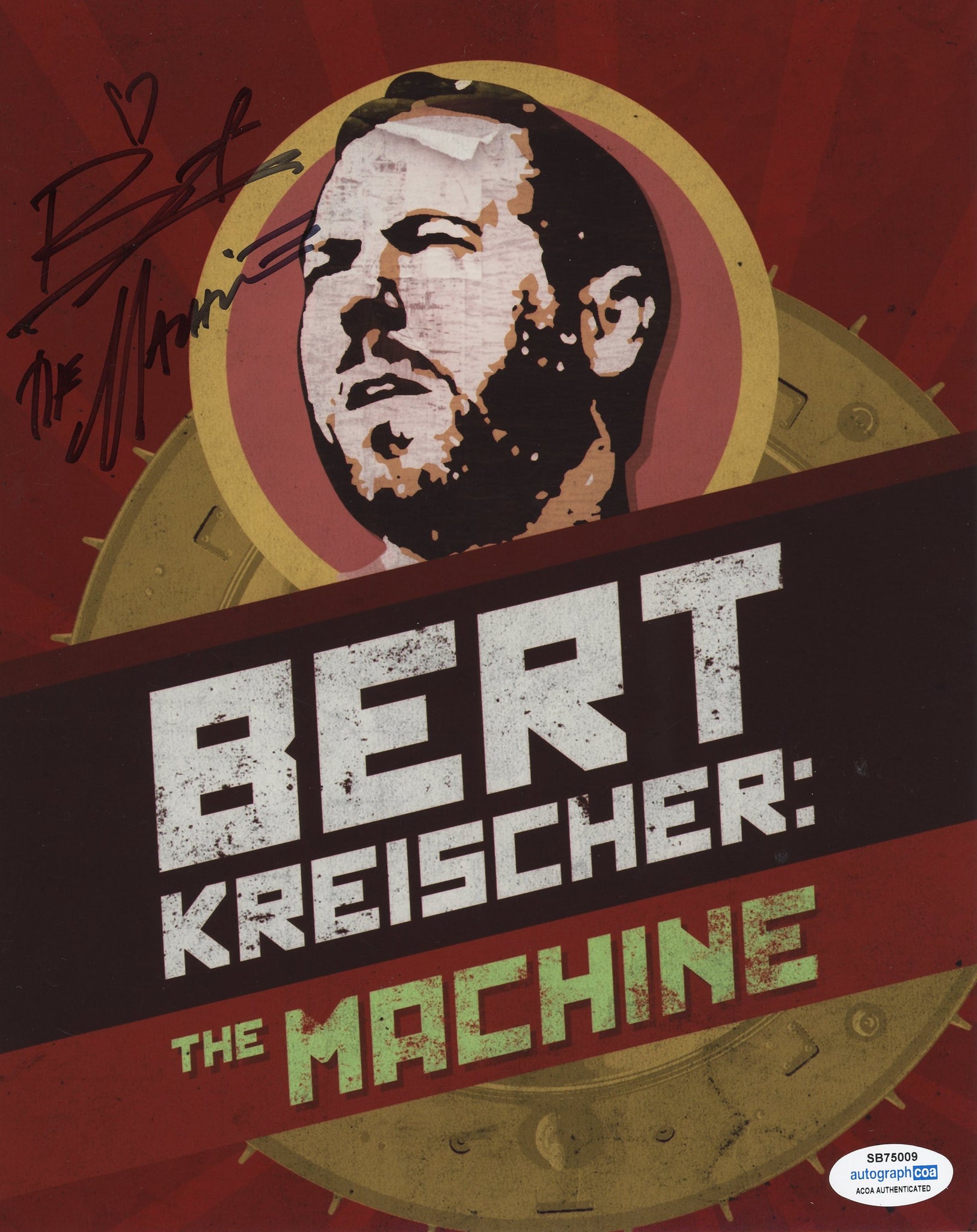 Bert Kreischer The Machine Signed Autograph 8x10 Photo ACOA