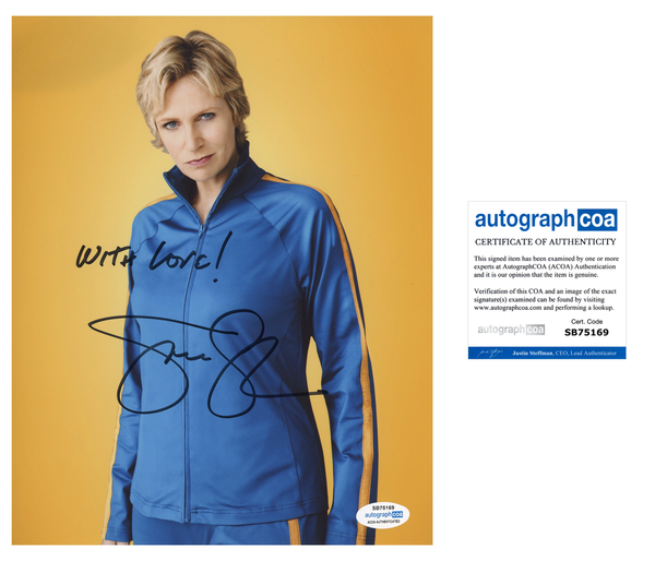 Jane Lynch Glee Signed Autograph 8x10 Photo ACOA