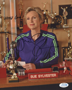 Jane Lynch Glee Signed Autograph 8x10 Photo ACOA