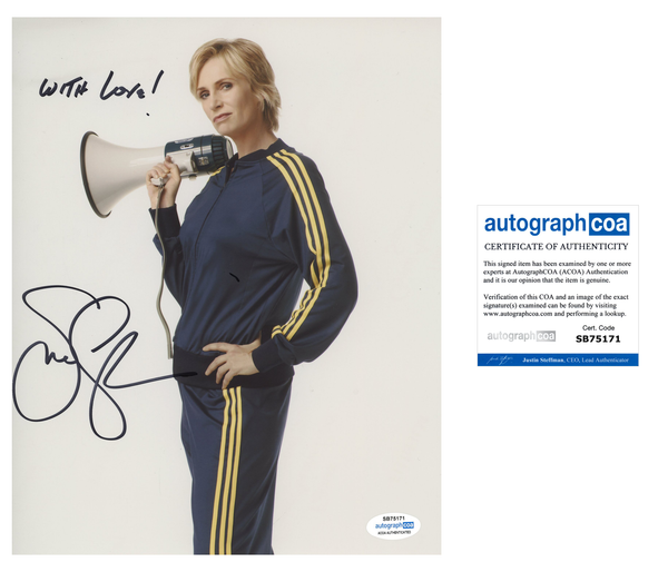 Jane Lynch Glee Signed Autograph 8x10 Photo ACOA