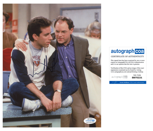 Jason Alexander Seinfeld Signed Autograph 8x10 Photo ACOA