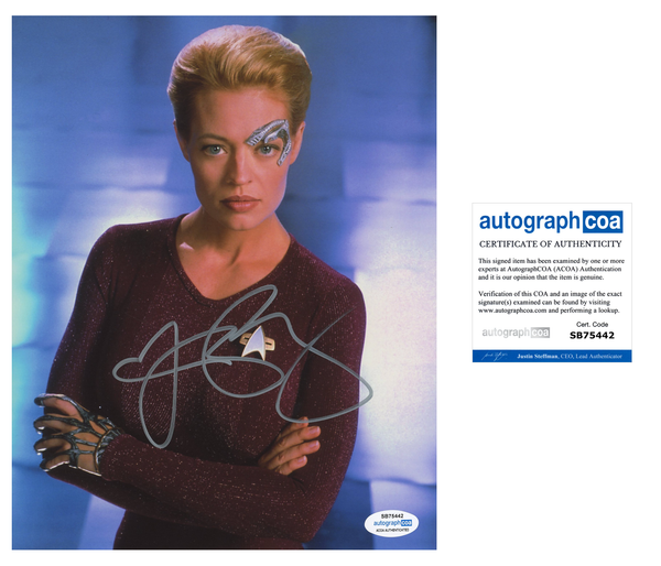 Jeri Ryan Star Trek Signed Autograph 8x10 Photo ACOA