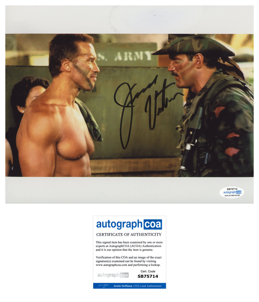 Jesse Ventura Predator Signed Autograph 8x10 Photo ACOA