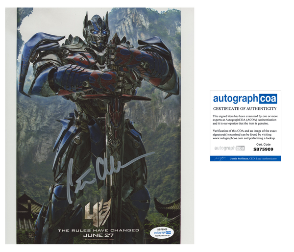 Peter Cullen Transformers Signed Autograph 8x10 Photo ACOA