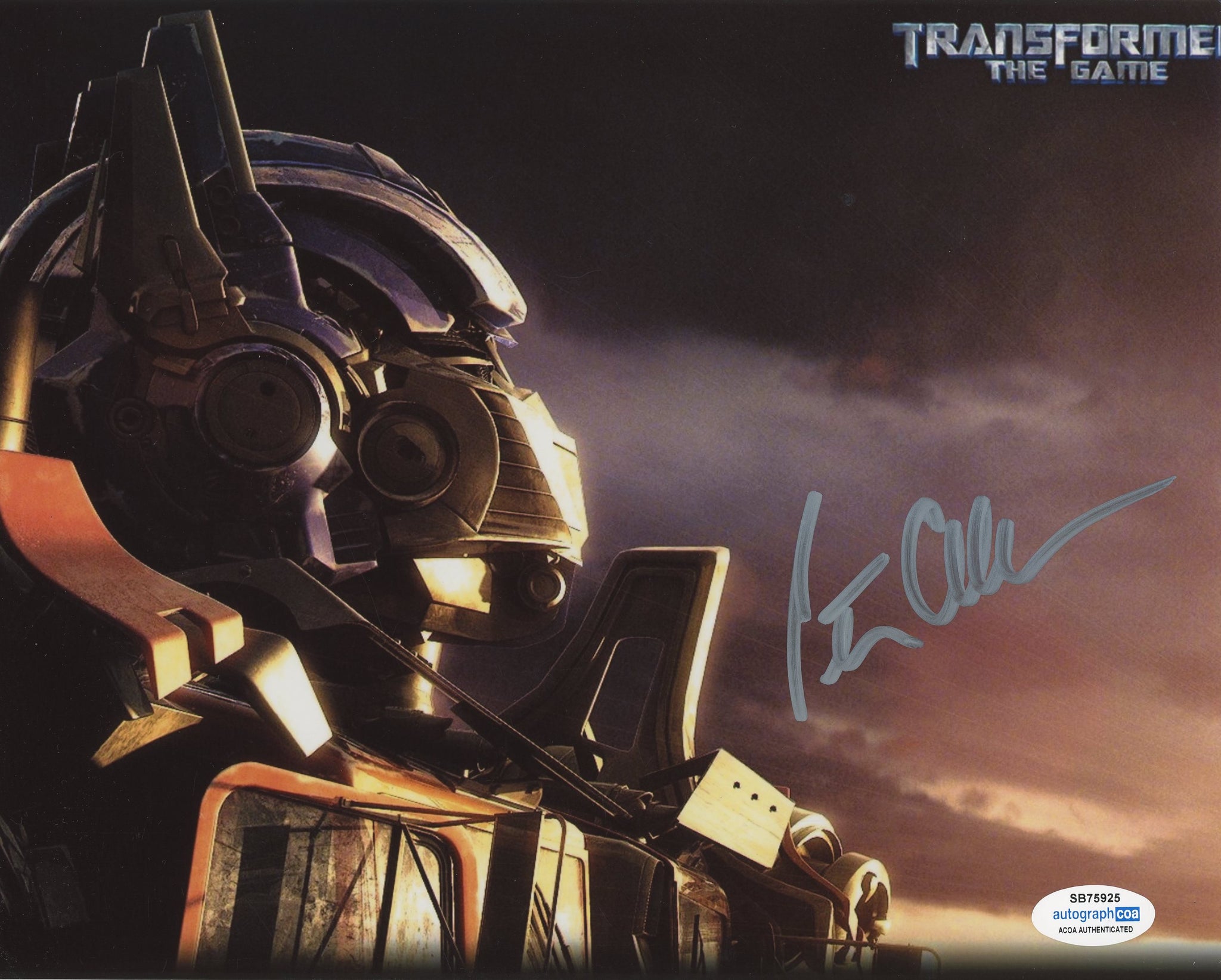 Peter Cullen Transformers Signed Autograph 8x10 Photo ACOA