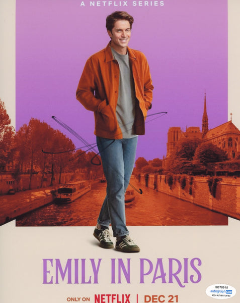 Lucas Bravo Emily in Paris Signed Autograph 8x10 Photo ACOA