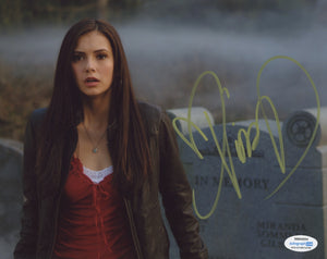 Nina Dobrev Vampire Diaries Signed Autograph 8x10 Photo ACOA