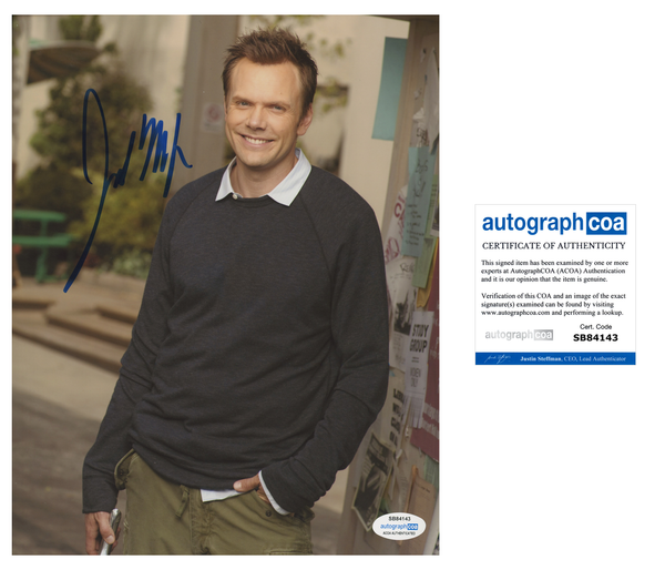 Joel McHale Community Signed Autograph 8x10 Photo ACOA