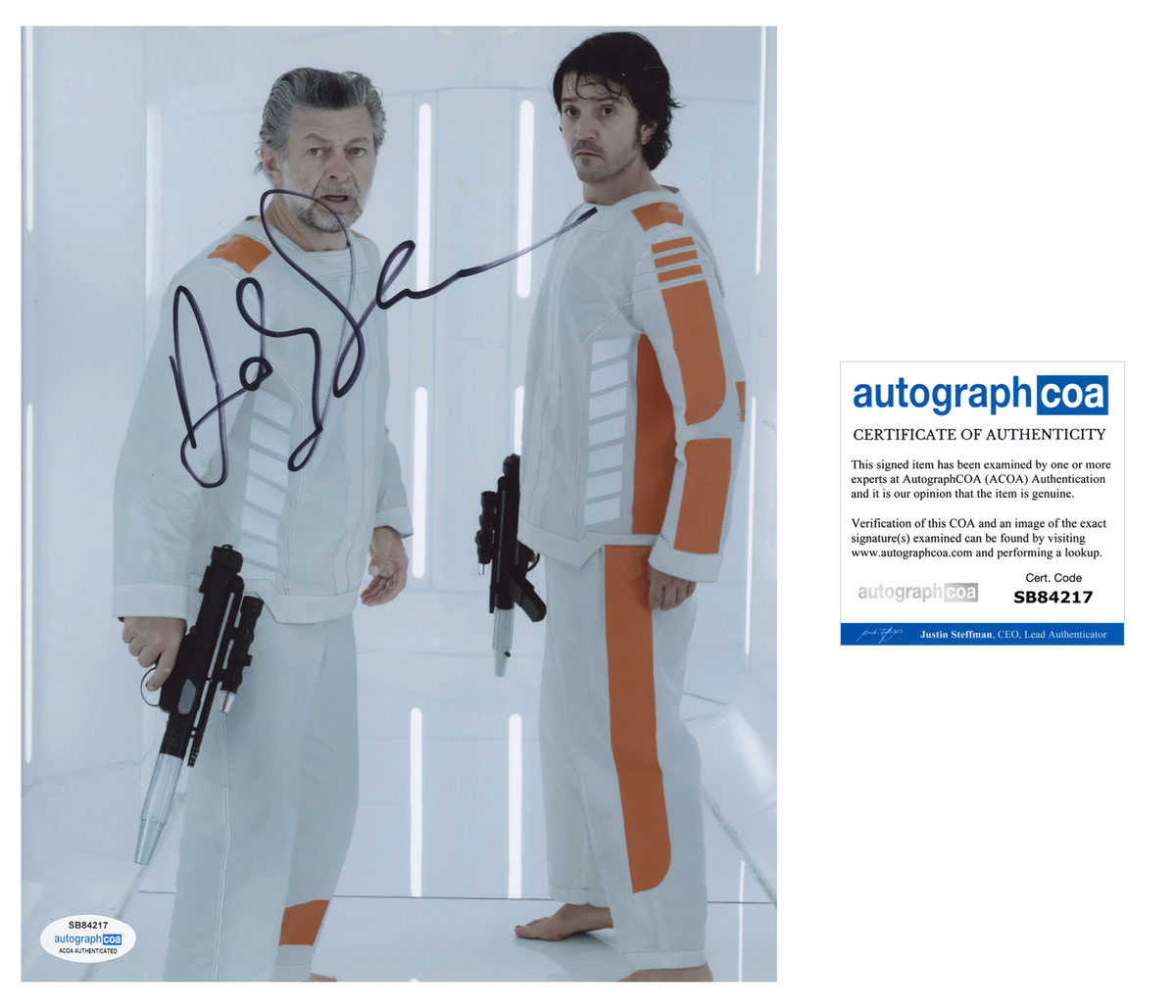 Andy Serkis Andor Signed Autograph 8x10 Photo ACOA | Outlaw Hobbies ...