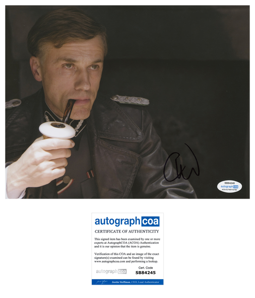 Christoph Waltz Inglorious Basterds Signed autograph 8x10 Photo ACOA