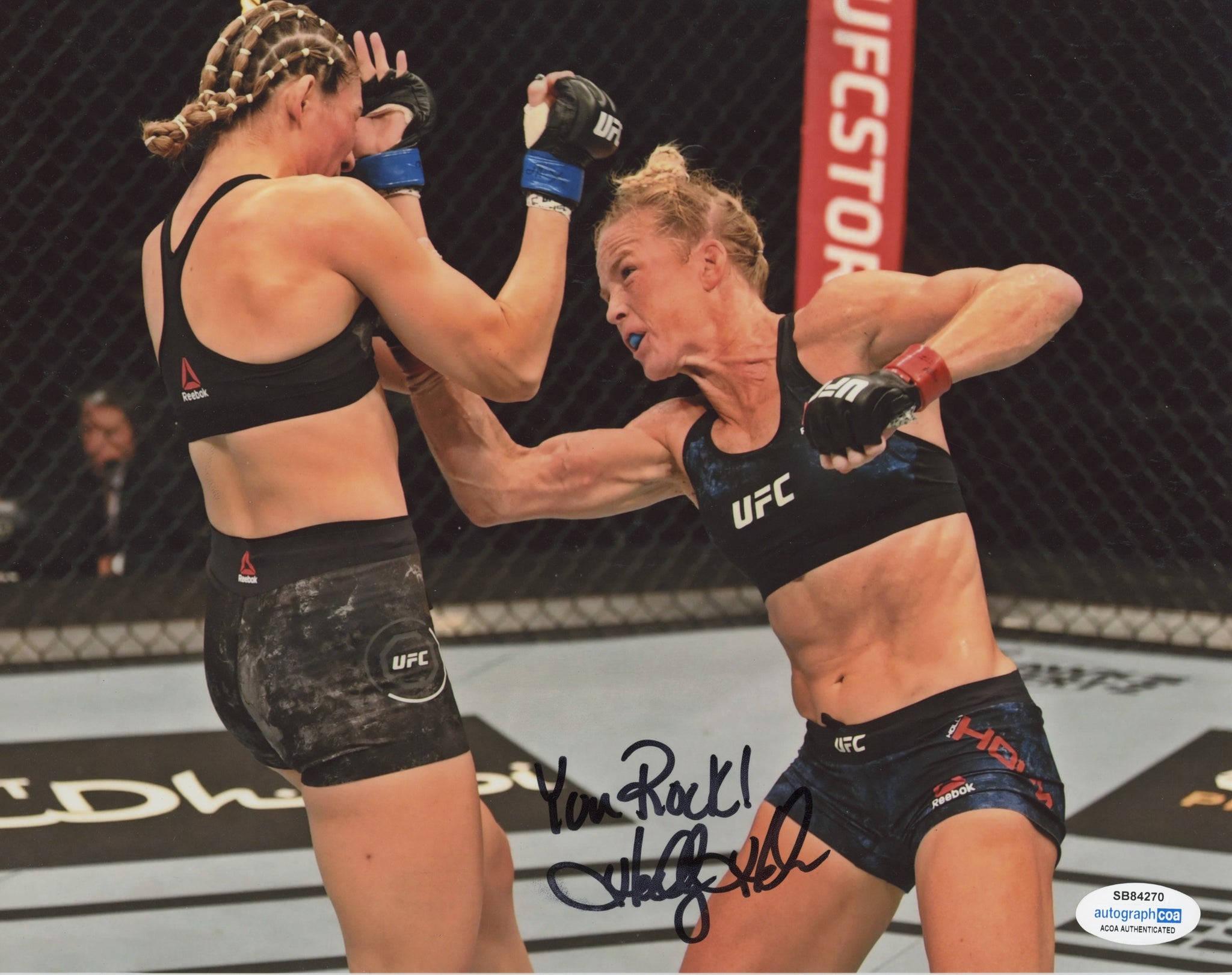 Holly Holm UFC Signed Autograph 8x10 Photo ACOA