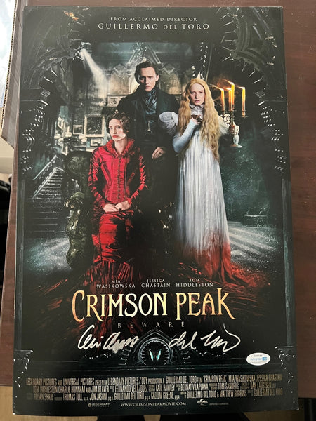 Guillermo Del Toro Crimson Peak Signed Autograph 12x18 ACOA