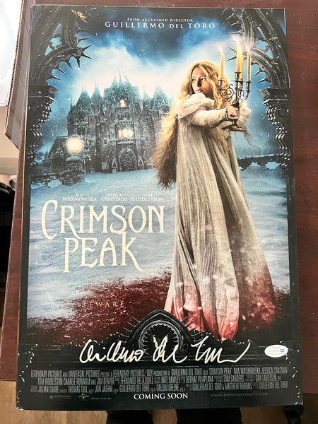 Guillermo Del Toro Crimson Peak Signed Autograph 12x18 ACOA