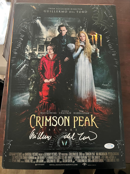 Guillermo Del Toro Crimson Peak Signed Autograph 12x18 ACOA