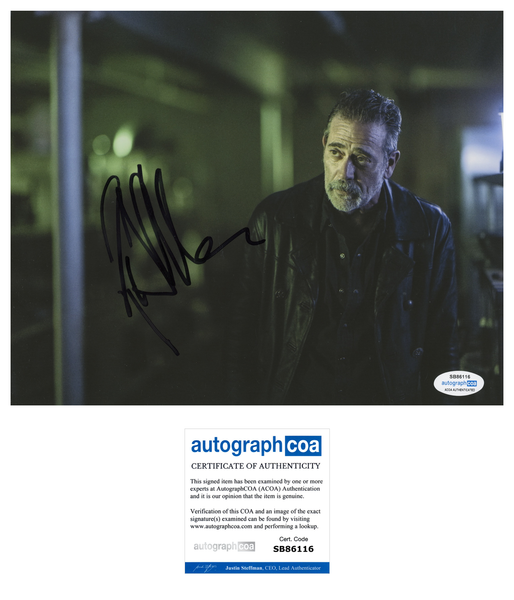 Jeffrey Dean Morgan Walking Dead Signed Autograph 8x10 Photo ACOA