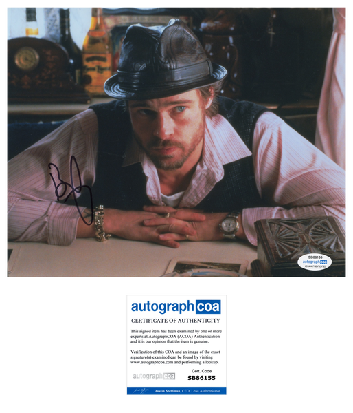 Brad Pitt Snatch Signed Autograph 8x10 Photo ACOA