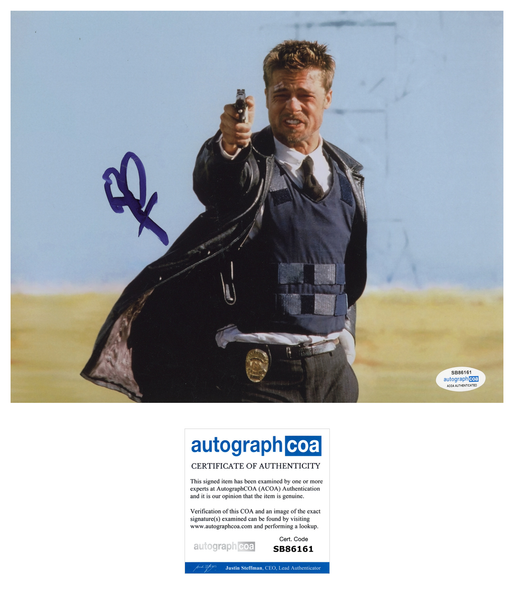 Brad Pitt Se7en Signed Autograph 8x10 Photo ACOA