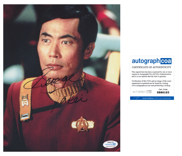 George Takei Star Trek Signed Autograph 8x10 Photo ACOA