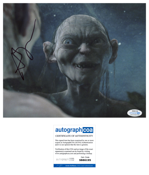 Andy Serkis Lord of the Rings Signed Autograph 8x10 Photo ACOA