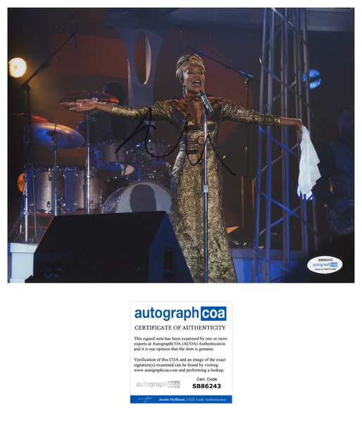 Naomi Ackie Whitney Houston Signed Autograph 8x10 Photo ACOA