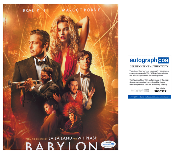 Damien Chazelle Babylon Signed Autograph 8x10 Photo ACOA