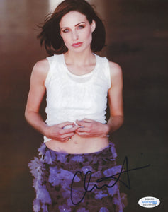 Claire Forlani 8 inch x10 inch Photo Meet Joe Black Green Street Hooligans  Mallrats Purple Tank Top Resting Chin on Right Fist kn at 's  Entertainment Collectibles Store