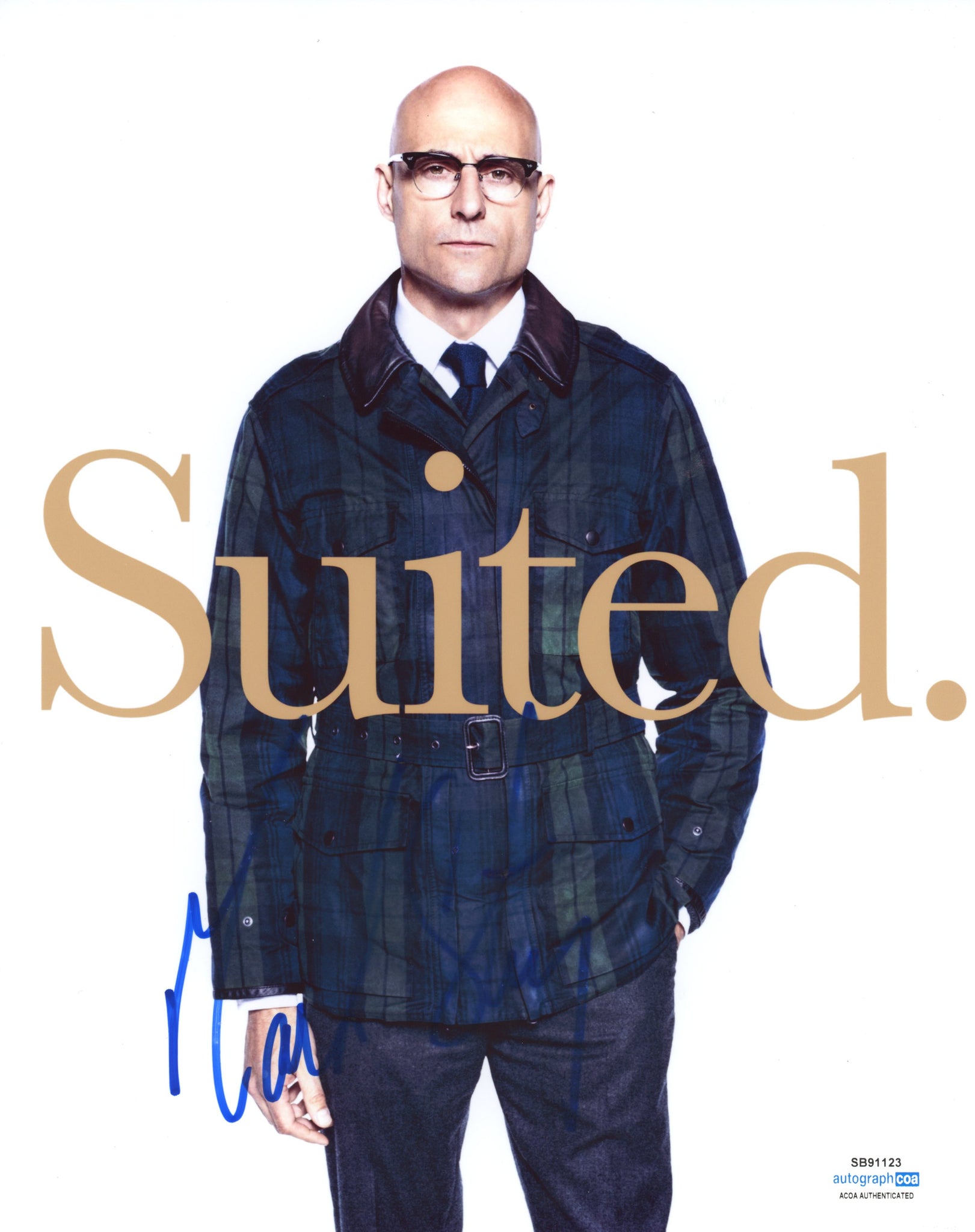 Mark Strong Kingsman Signed Autograph 8x10 Photo ACOA