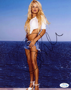 Pamela Anderson Sexy Signed Autograph 8x10 Photo ACOA