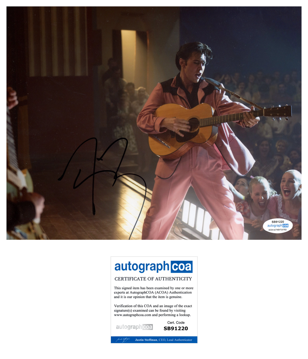 Austin Butler Elvis Signed Autograph 8x10 Photo ACOA– Outlaw Hobbies ...