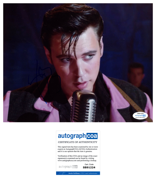 Austin Butler Elvis Signed Autograph 8x10 Photo ACOA