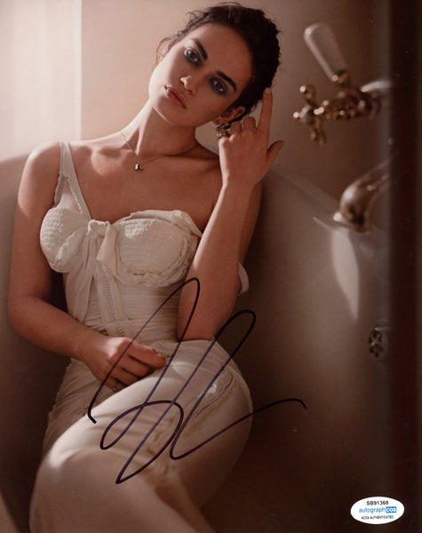 Lily James Sexy Signed Autograph 8x10 Photo ACOA