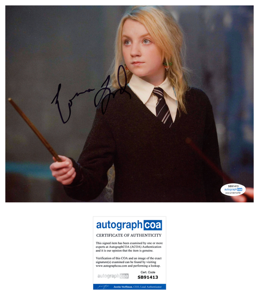 Evanna Lynch Harry Potter Signed Autograph 8x10 Photo ACOA