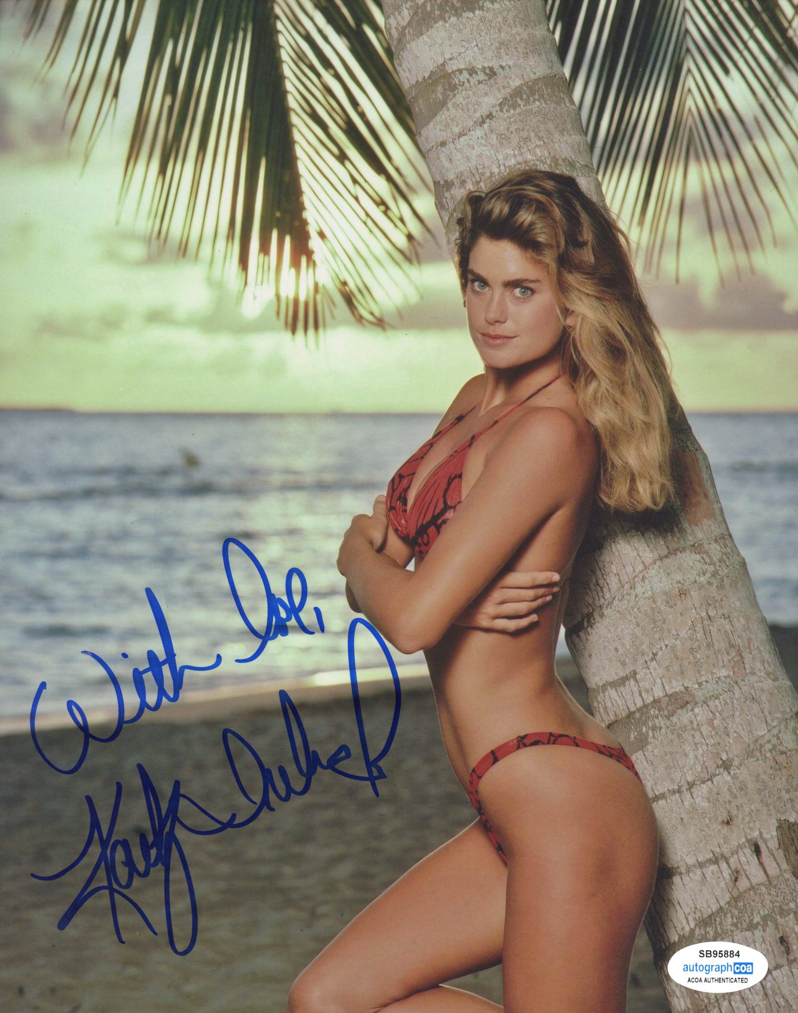 Kathy Ireland Sexy Signed Autograph 8x10 Photo ACOA