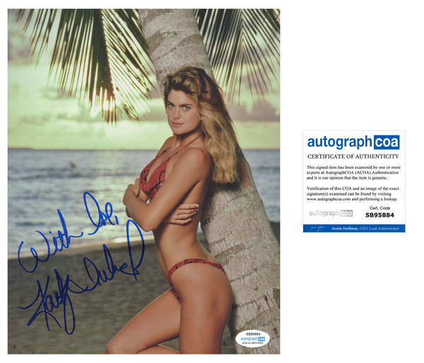 Kathy Ireland Sexy Signed Autograph 8x10 Photo ACOA